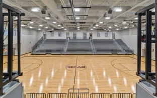 Buena Vista High School basketball court and bench stadium seating