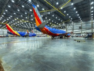 Southwest Airlines hanger. 